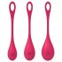 Satisfyer Yoni Power 1 - kegelballenset - rood (3 stuks)