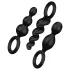 Satisfyer Booty Call - anaal plug set - siliconen - zwart - 3 stuks