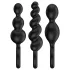 Satisfyer Booty Call - anaal plug set - siliconen - zwart - 3 stuks