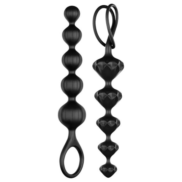 Satisfyer Love Beads - anale kralen set - siliconen - zwart