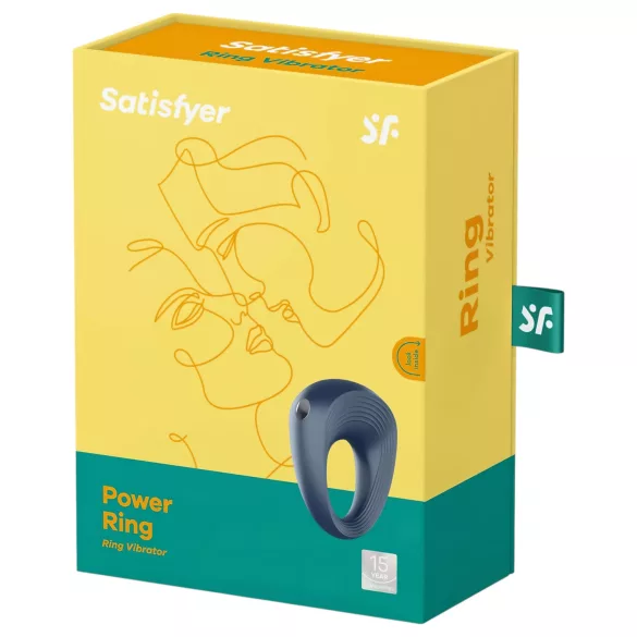 Satisfyer Power Ring - vibrerende penisring - waterdicht - grijs