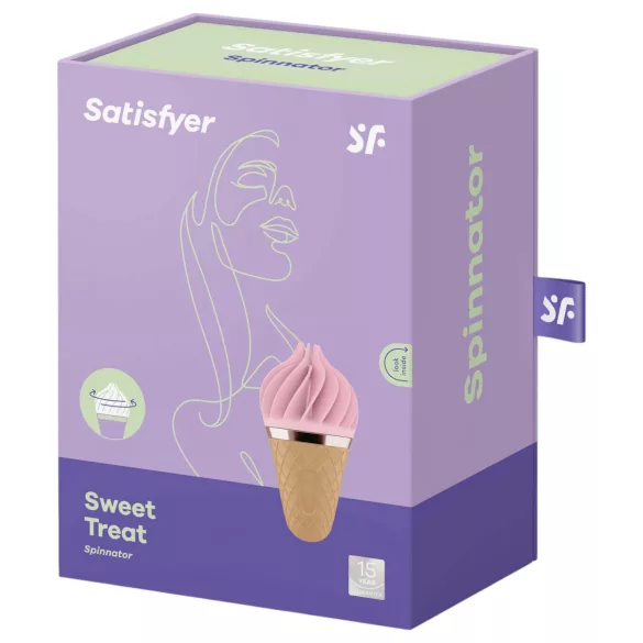 Satisfyer Sweet Treat - oplaadbare, roterende clitorisvibrator (roze-bruin)