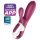 Satisfyer Hot Bunny - clitorale rabbit vibrator met verwarming - siliconen rood