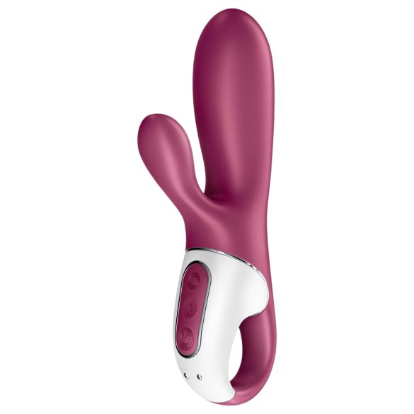 Satisfyer Hot Bunny - clitorale rabbit vibrator met verwarming - siliconen rood