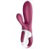 Satisfyer Hot Bunny - clitorale rabbit vibrator met verwarming - siliconen rood