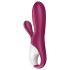 Satisfyer Hot Bunny - clitorale rabbit vibrator met verwarming - siliconen rood