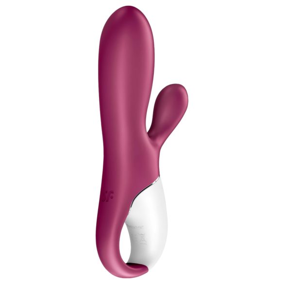 Satisfyer Hot Bunny - clitorale rabbit vibrator met verwarming - siliconen rood