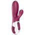 Satisfyer Hot Bunny - clitorale rabbit vibrator met verwarming - siliconen rood