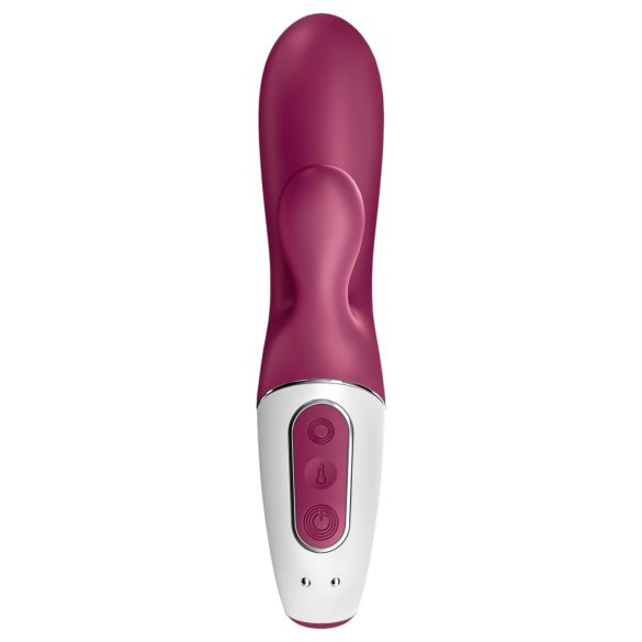 Satisfyer Hot Bunny - clitorale rabbit vibrator met verwarming - siliconen rood