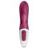 Satisfyer Hot Bunny - clitorale rabbit vibrator met verwarming - siliconen rood