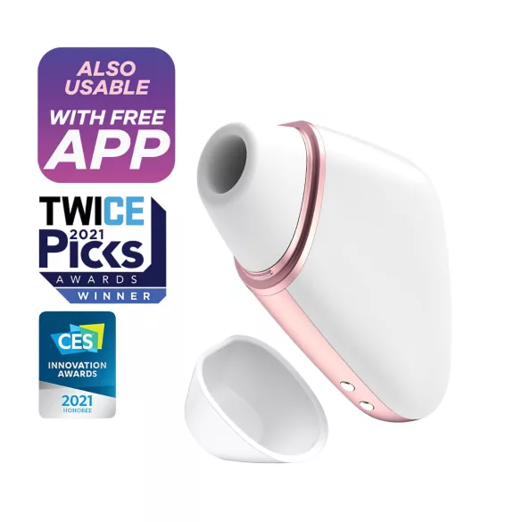 Satisfyer Love Triangle - luchtdruk clitorisstimulator - wit - oplaadbaar