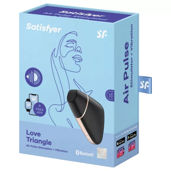 Satisfyer Love Triangle - luchtdruk clitorisstimulator - oplaadbaar - zwart