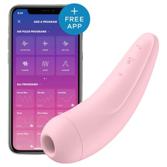 Satisfyer Curvy 2+ - slimme luchtdruk clitorisstimulator (roze)