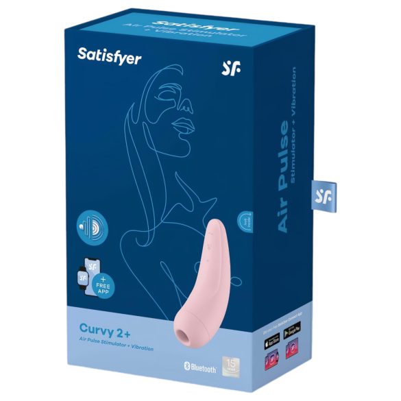 Satisfyer Curvy 2+ - slimme luchtdruk clitorisstimulator (roze)