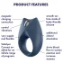 Satisfyer Royal One - App-gestuurde vibrerende penisring voor mannen (blauw)