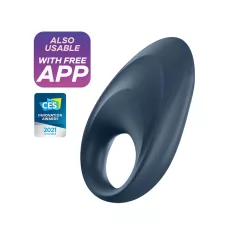   Satisfyer Mighty One - vibrerende penisring - bluetooth - siliconen - blauw