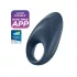 Satisfyer Mighty One - vibrerende penisring - bluetooth - siliconen - blauw