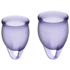   Satisfyer Feel Confident - menstruatiecup set - siliconen - paars