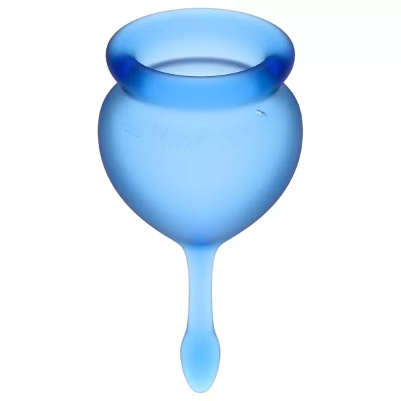 Satisfyer Feel Good - siliconen menstruatiecup-set (blauw, 2 stuks)