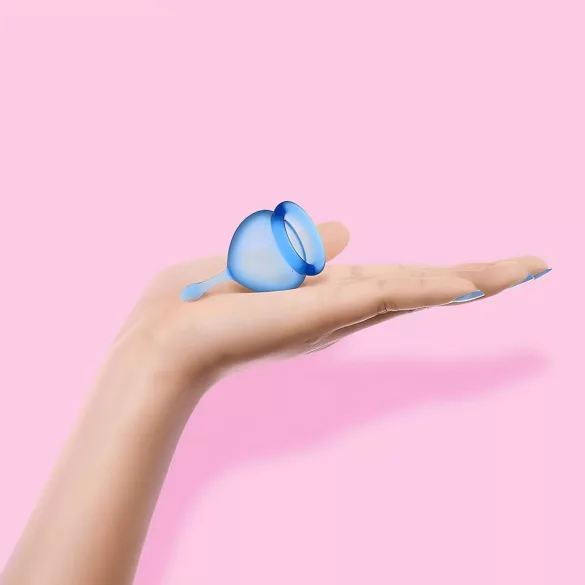 Satisfyer Feel Good - siliconen menstruatiecup-set (blauw, 2 stuks)
