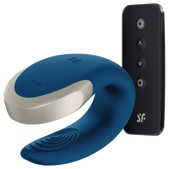 Satisfyer Double Love - App-gestuurde koppelsvibrator (blauw)