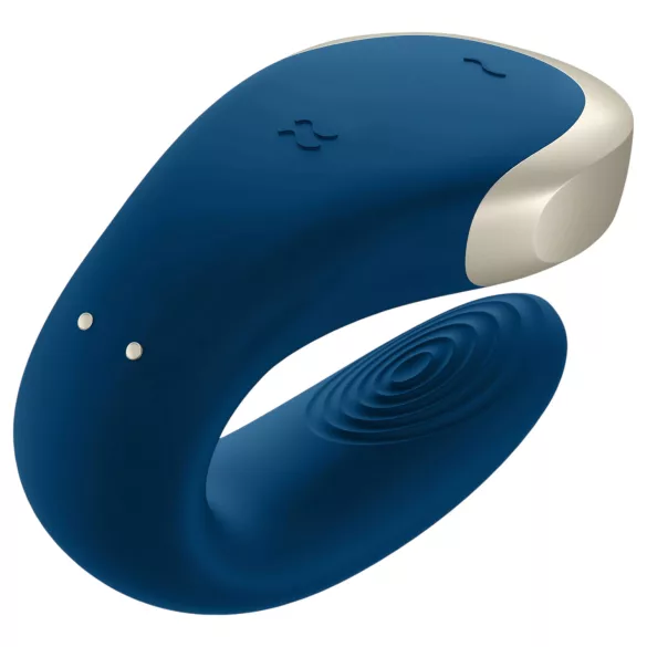 Satisfyer Double Love - App-gestuurde koppelsvibrator (blauw)