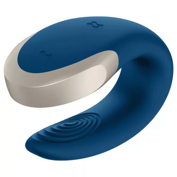 Satisfyer Double Love - App-gestuurde koppelsvibrator (blauw)