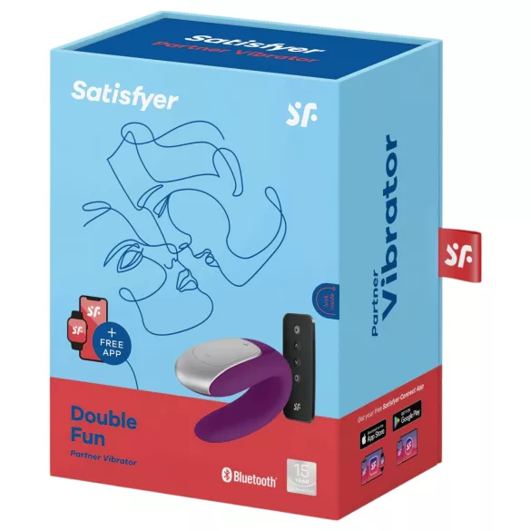 Satisfyer Double Fun - App-gestuurde partner-vibrator (paars)