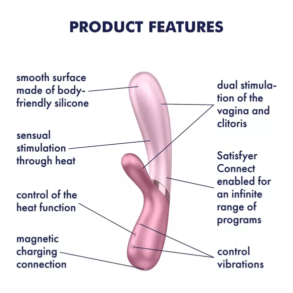 Satisfyer Hot Lover - slimme vibrator - oplaadbaar siliconen roze