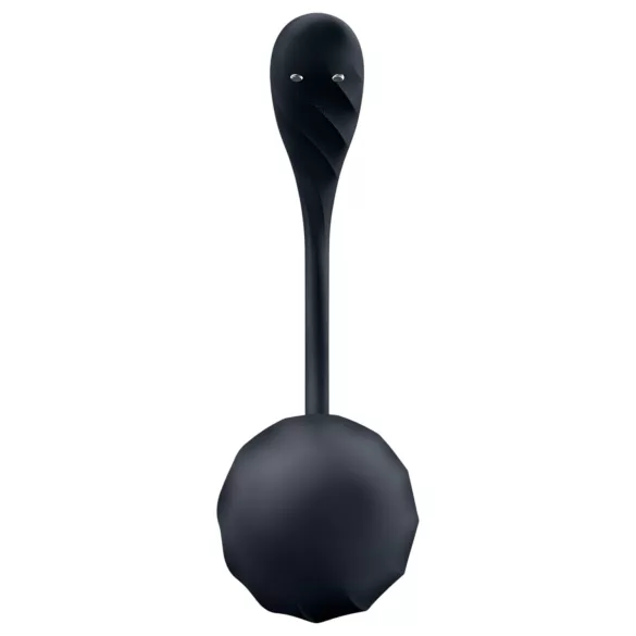 Satisfyer - Vibrerend eitje met afstandsbediening - geribbeld - zwart