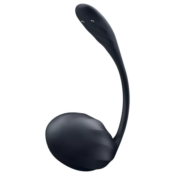Satisfyer - Vibrerend eitje met afstandsbediening - geribbeld - zwart
