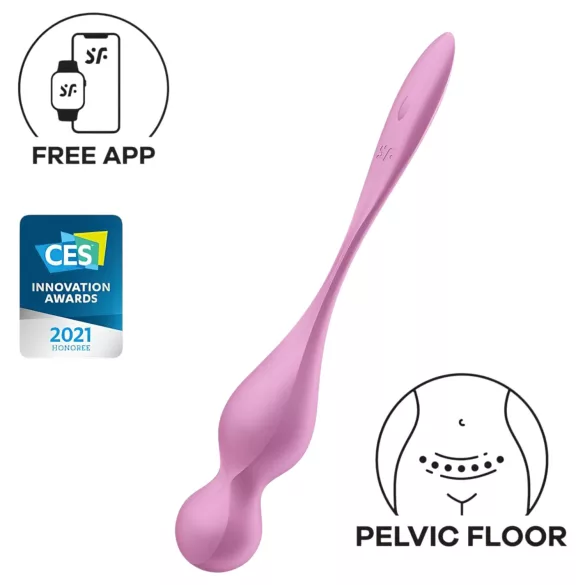 Satisfyer Love Birds 1 - App-gestuurde vibrerende geishabal (roze)