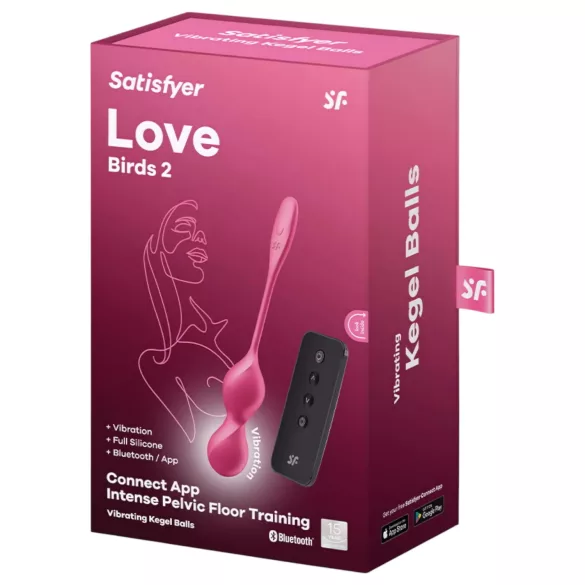Satisfyer Love Birds 2 - App-gestuurde vibrerende geishabal (roze)