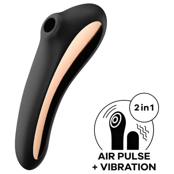 Satisfyer Dual Kiss - vibrator voor vagina en clitoris - oplaadbaar - zwart