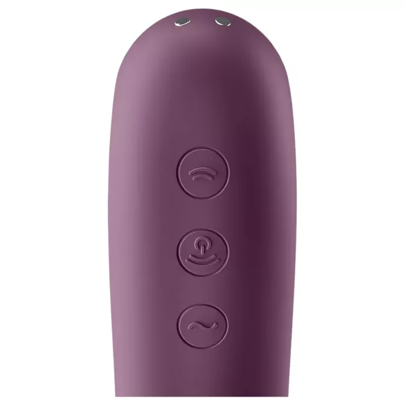 Satisfyer Dual Kiss - 2-in-1 vaginale en clitorale vibrator (paars)