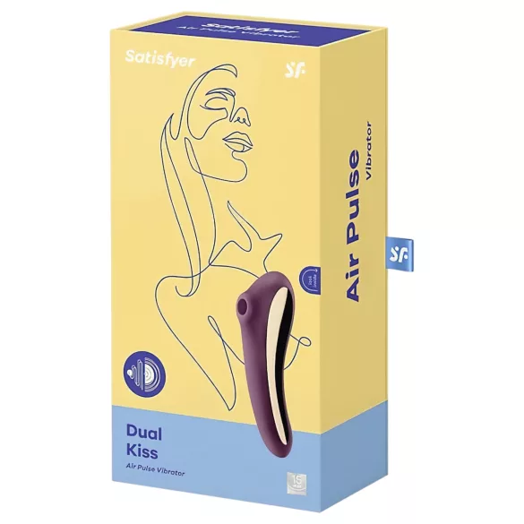 Satisfyer Dual Kiss - 2-in-1 vaginale en clitorale vibrator (paars)