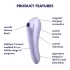 Satisfyer Dual Pleasure - luchtdruk vibrator met app - 2in1 - paars
