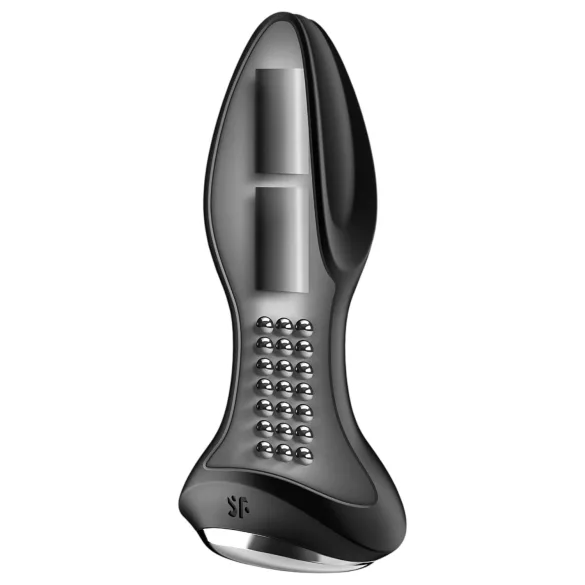 Satisfyer - anale vibrator met roterende kralen - siliconen - zwart