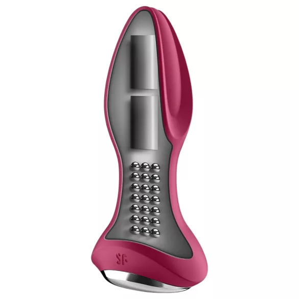 Satisfyer Rotator Plug 2 - oplaadbare anale vibrator met kralen - rood