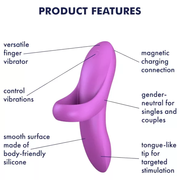Satisfyer Bold Lover - oplaadbare, waterdichte vinger-vibrator (roze)