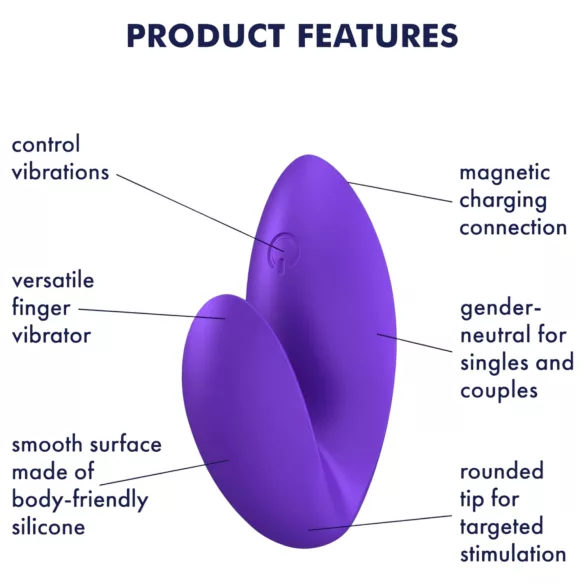 Satisfyer Love Riot - oplaadbare waterdichte vinger vibrator - paars