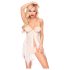 Penthouse Sweet Beast - rozen babydoll set (wit) - L/XL