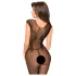 Penthouse - catsuit zonder mouwen - visnet - zwart