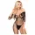 Penthouse High Profil - bloemen catsuit - off shoulder - zwart - XL