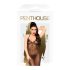 Penthouse Love on Fire - lange, glanzende, doorzichtige jurk met string (zwart) - L/XL