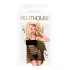Penthouse Ecstasy Queen - netjurk met strepen - zwart - XL