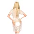 Penthouse Poison Cookie - kanten jurk en string met haarsieraad (wit)