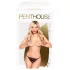 Penthouse Hot Getaway - open string met strikje - kanten slip - zwart - L/XL