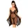 Penthouse Naughty Doll - lingerie set - kanten jurk en string - zwart