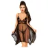 Penthouse Naughty Doll - lingerie set - kanten jurk en string - zwart